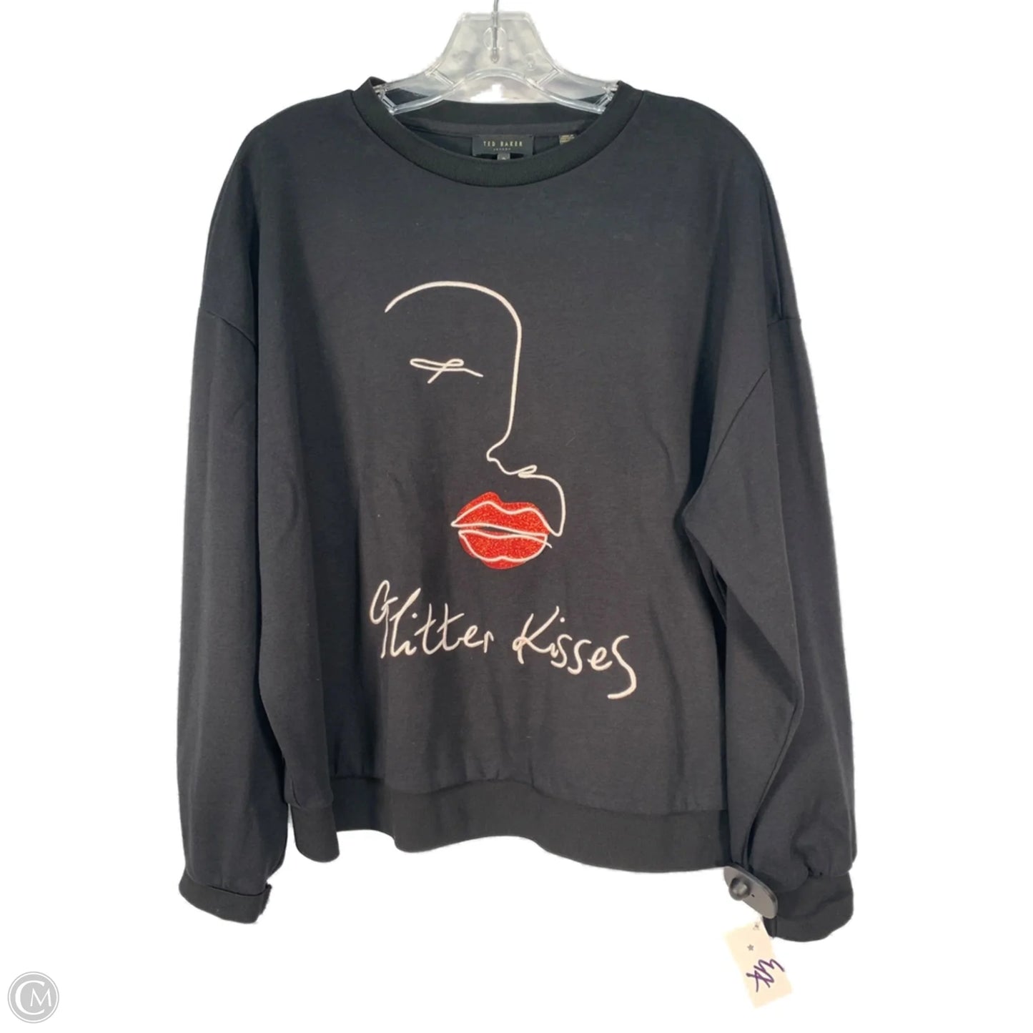 Sweatshirt Crewneck By Ted Baker In Black, Size: M