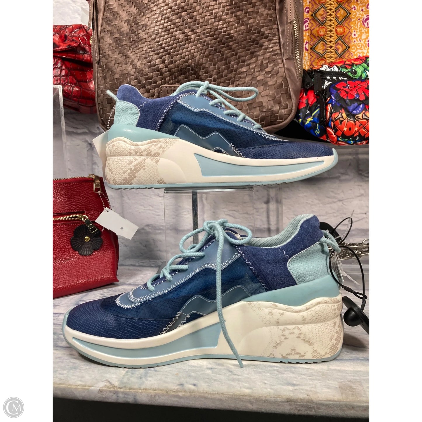 Shoes Sneakers By Gianni Bini In Blue, Size: 9