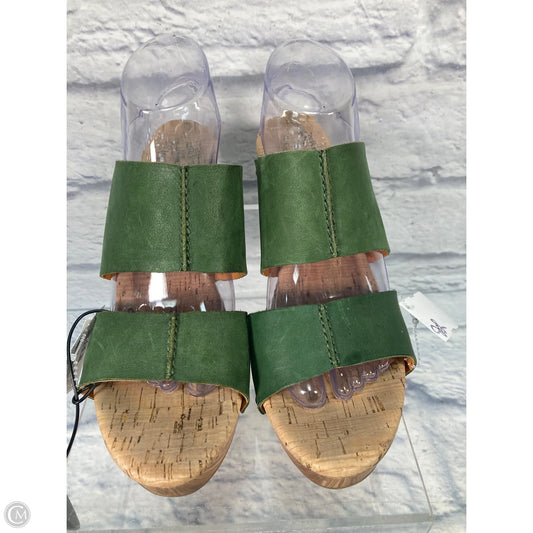 Sandals Heels Block By Kork Ease In Green, Size: 10