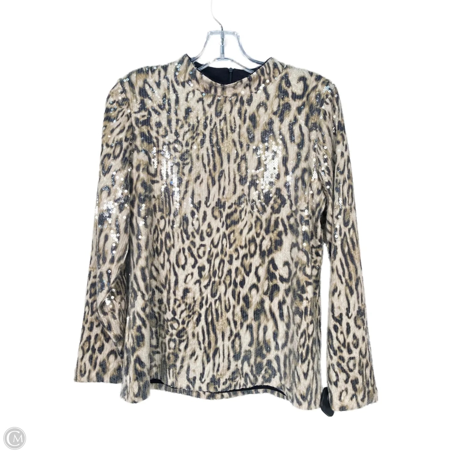 Top Long Sleeve By Chicos In Animal Print, Size: M