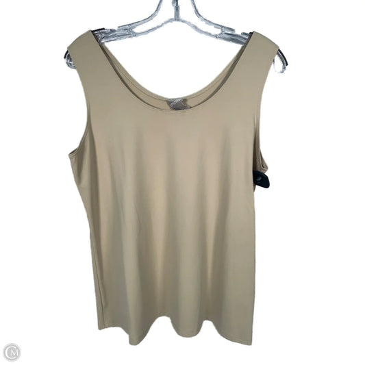 Top Sleeveless By Chicos In Tan, Size: L