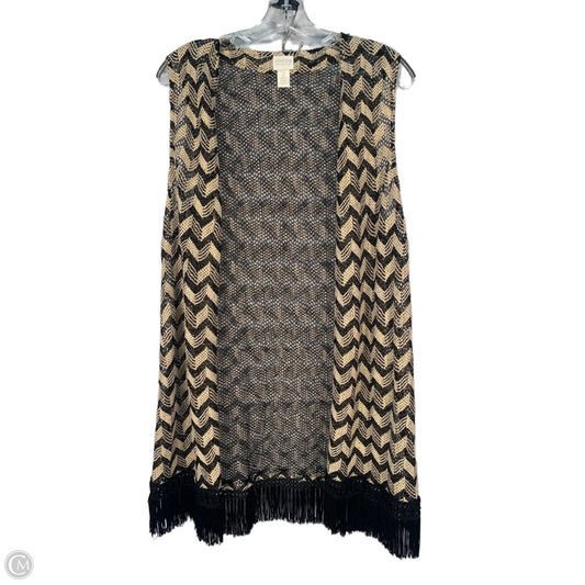 Vest Other By Chicos In Black & Cream, Size: L