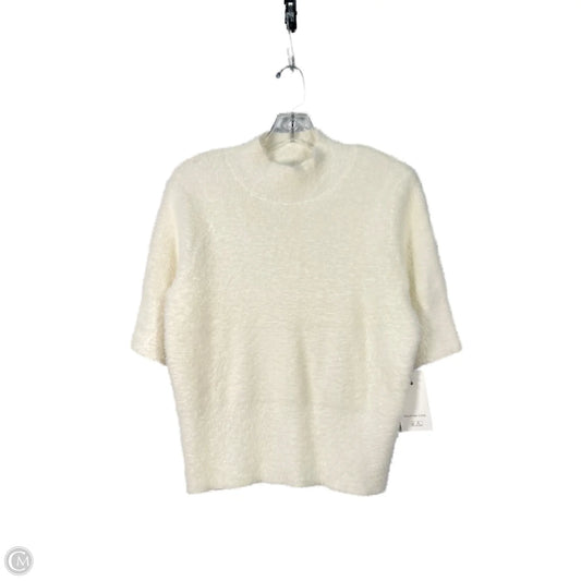 Sweater Short Sleeve By Bailey 44 In Cream, Size: L