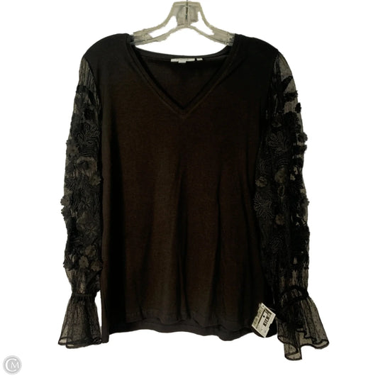 Top Long Sleeve By Chicos In Black, Size: M