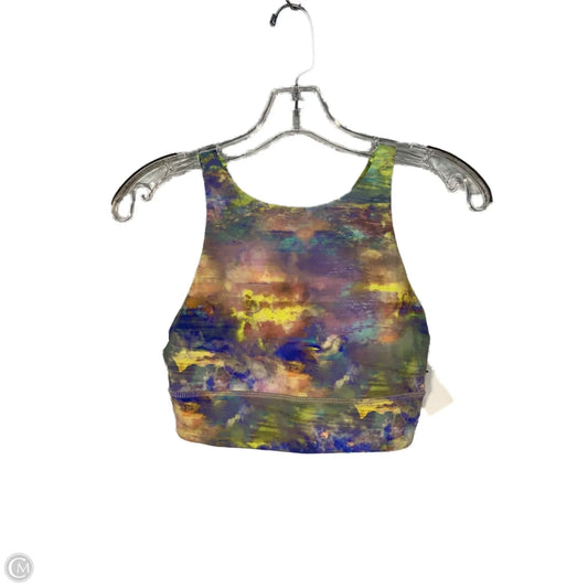 Athletic Bra By Lululemon In Blue & Yellow, Size: M