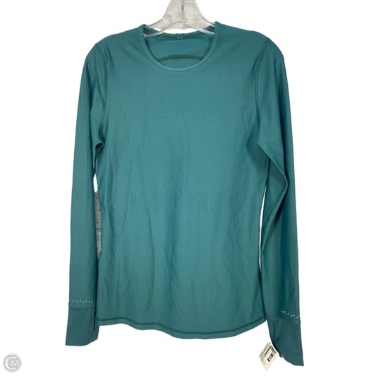 Athletic Top Long Sleeve Crewneck By Lululemon In Green, Size: M