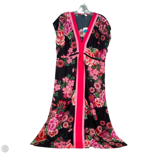 Dress Casual Maxi By Johnny Was In Black & Pink, Size: S