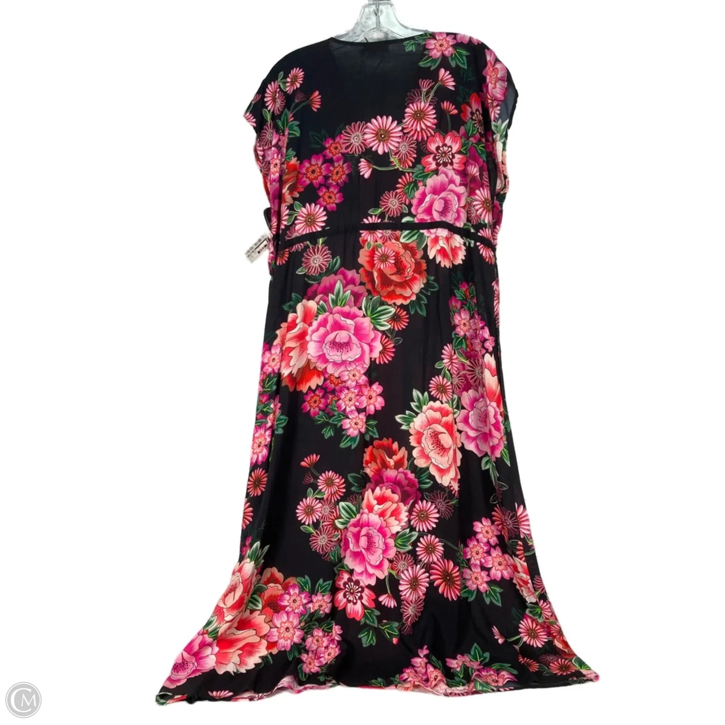 Dress Casual Maxi By Johnny Was In Black & Pink, Size: S