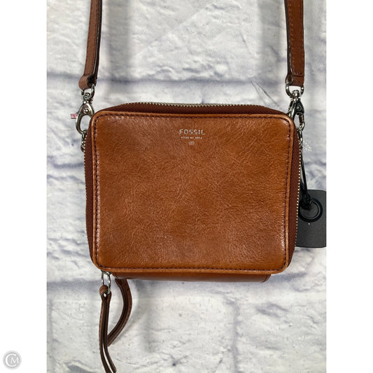 Crossbody Leather By Fossil, Size: Small