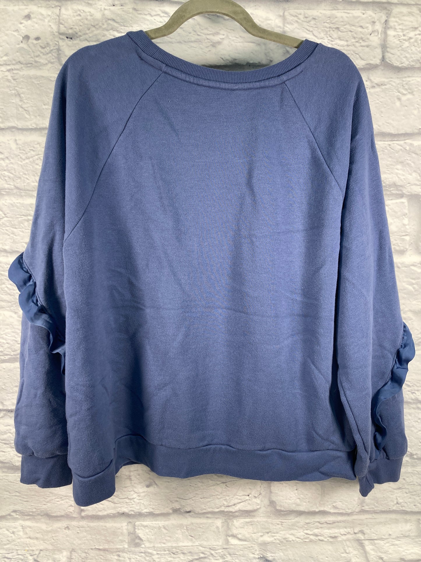 Sweatshirt Crewneck By Simply Vera In Blue, Size: Xxl