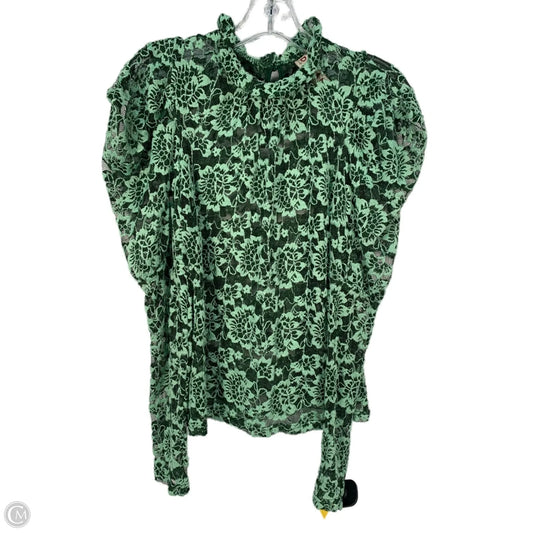 Top Long Sleeve By Dolan Left Coast In Green, Size: S