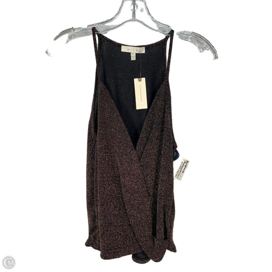 Top Sleeveless By Eri + Ali In Black & Gold, Size: Xs