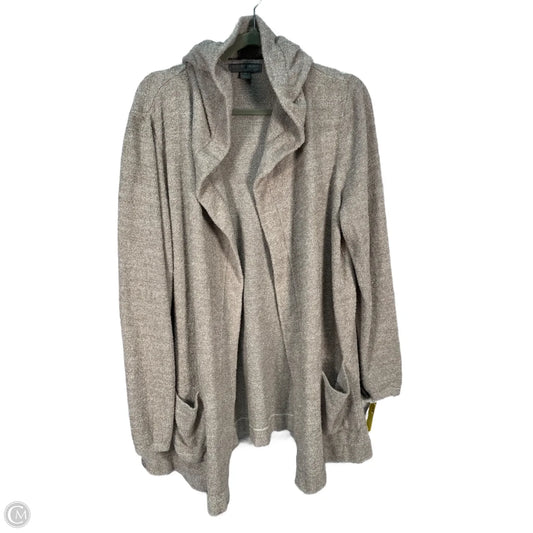 Sweater Cardigan By Barefoot Dreams In Tan, Size: 1x
