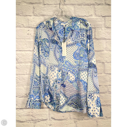 Top Long Sleeve By Maison Damelie In Blue, Size: L