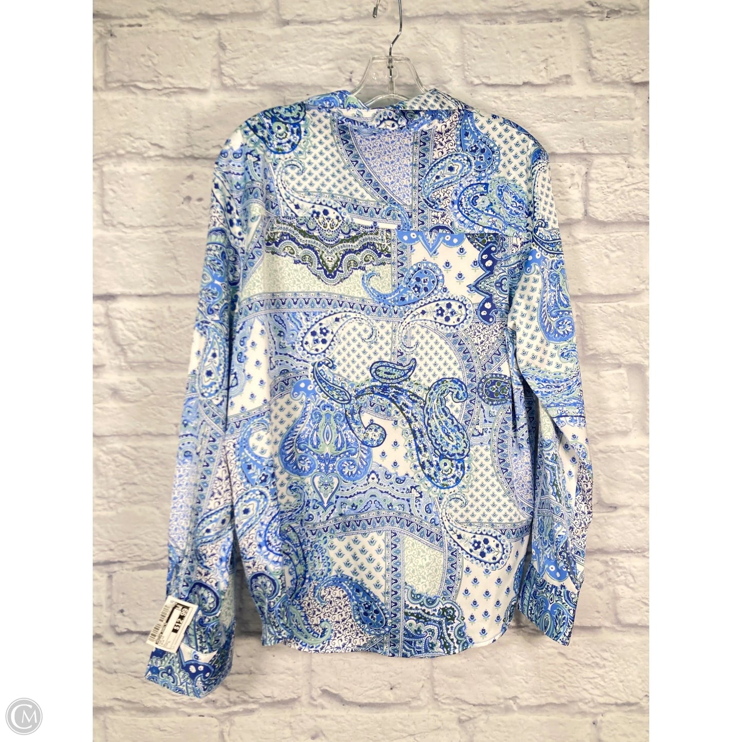 Top Long Sleeve By Maison Damelie In Blue, Size: L