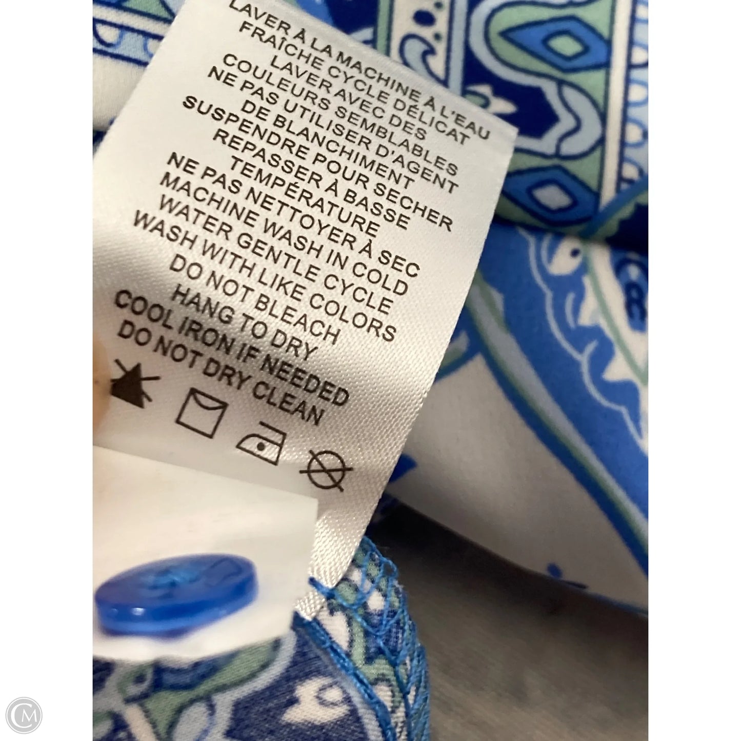 Top Long Sleeve By Maison Damelie In Blue, Size: L