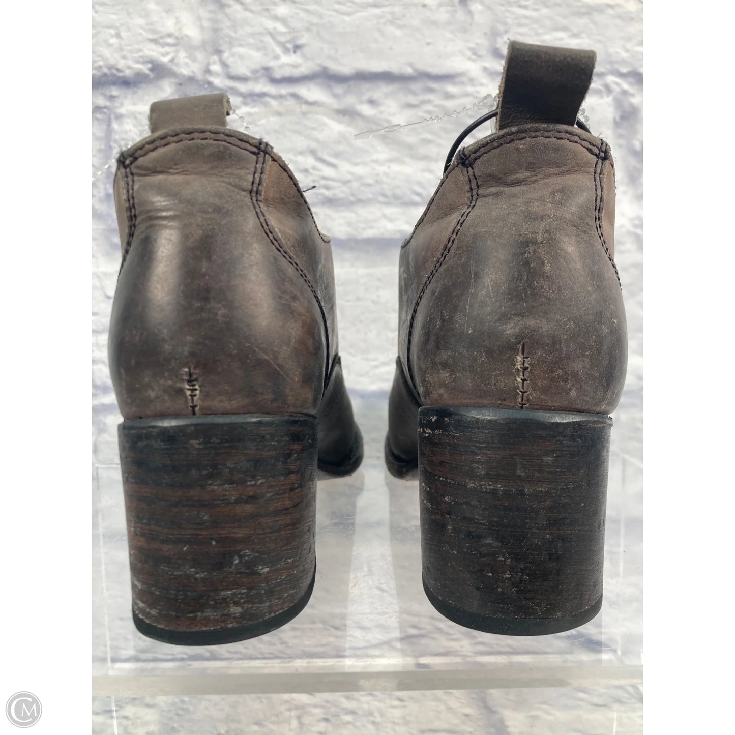 Boots Ankle Heels By Freebird In Brown, Size: 8