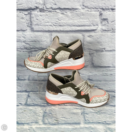 Shoes Sneakers By Michael By Michael Kors In Cream & Green, Size: 9