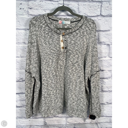 Top 3/4 Sleeve By Free People In Grey, Size: Xs