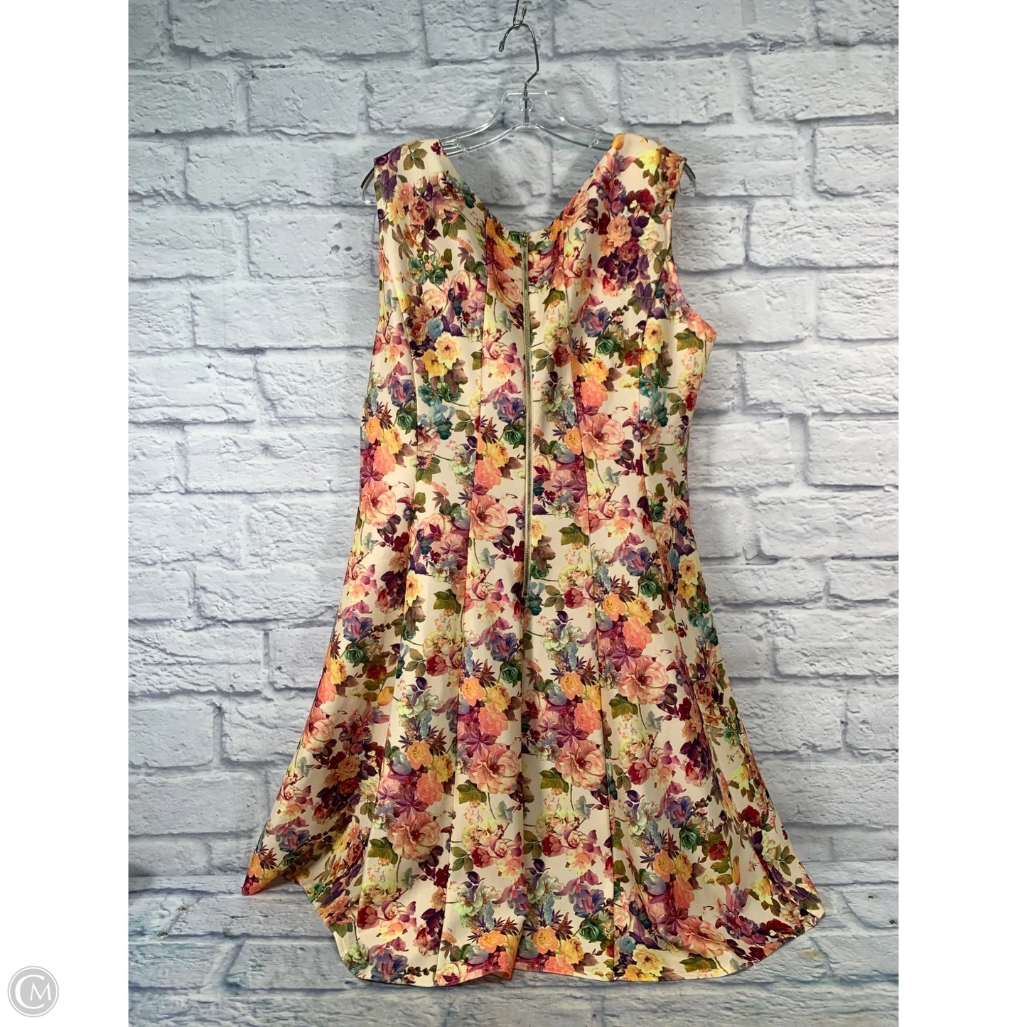 Dress Party Short By Gabby Skye In Orange & Pink, Size: Xl