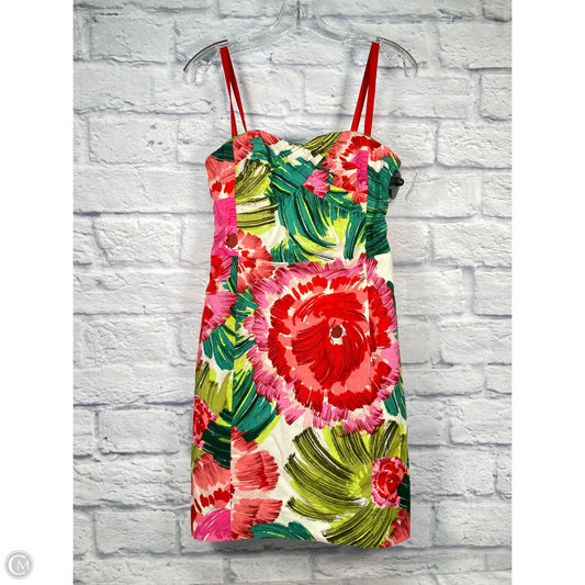 Dress Casual Short By Nanette Lepore In Green & Pink, Size: S