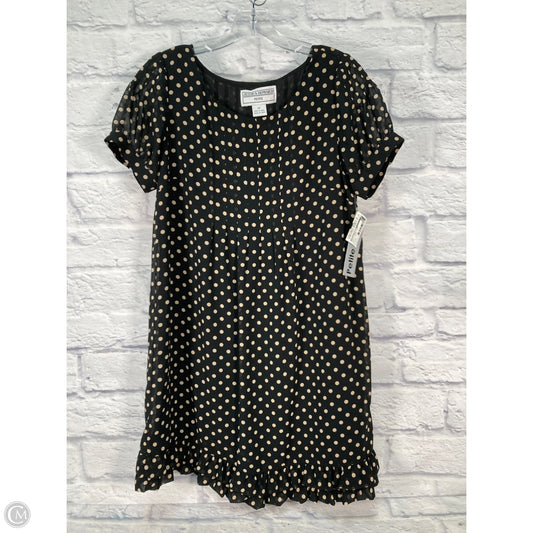 Dress Casual Short By Jessica Howard In Black & Cream, Size: Mp