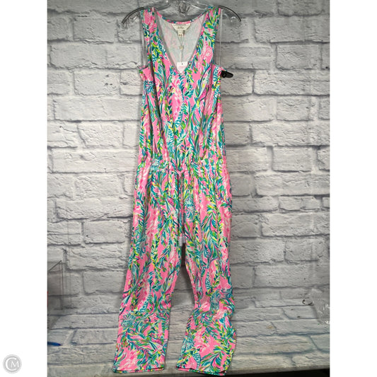 Jumpsuit Designer By Lilly Pulitzer In Green & Pink, Size: S