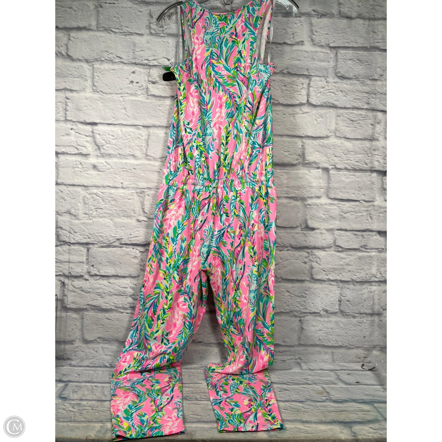 Jumpsuit Designer By Lilly Pulitzer In Green & Pink, Size: S