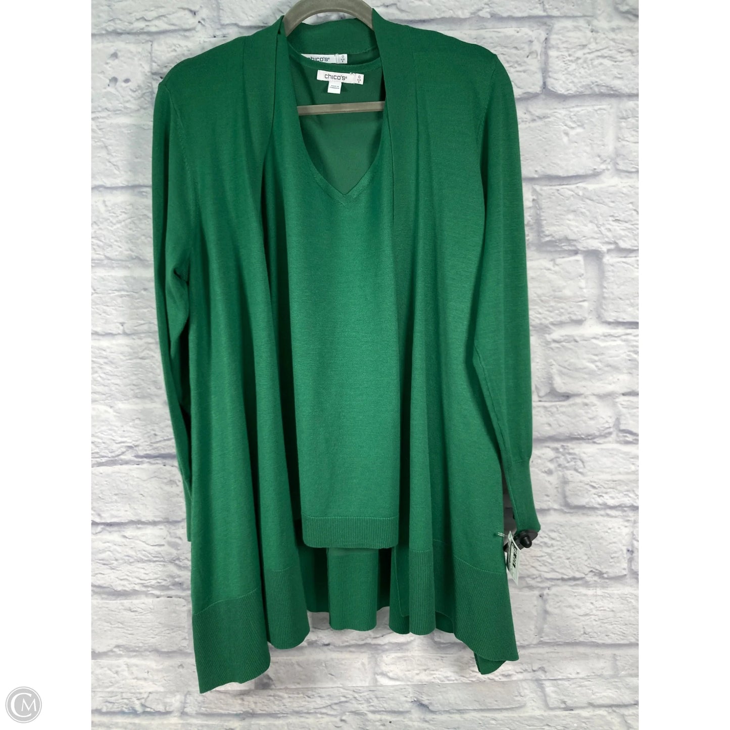 Sweater 2pc By Chicos In Green, Size: S