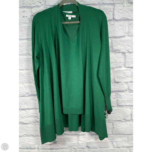 Sweater 2pc By Chicos In Green, Size: S