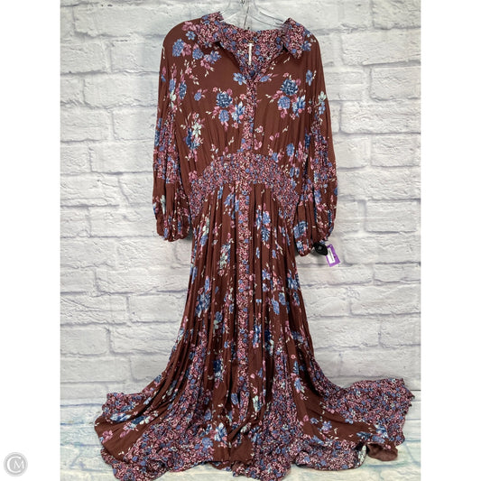 Dress Casual Maxi By Free People In Blue & Purple, Size: L