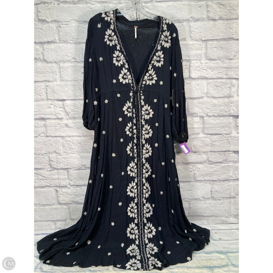 Dress Casual Maxi By Free People In Black & White, Size: L