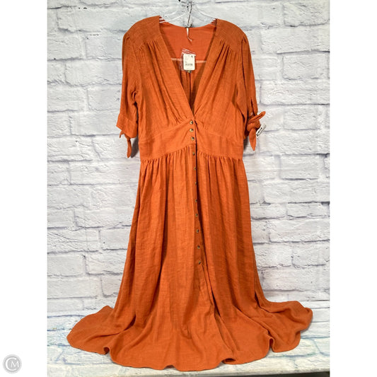 Dress Casual Maxi By Free People In Orange, Size: Xl