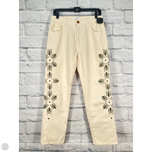 Jeans Straight By Closed In Cream, Size: 4