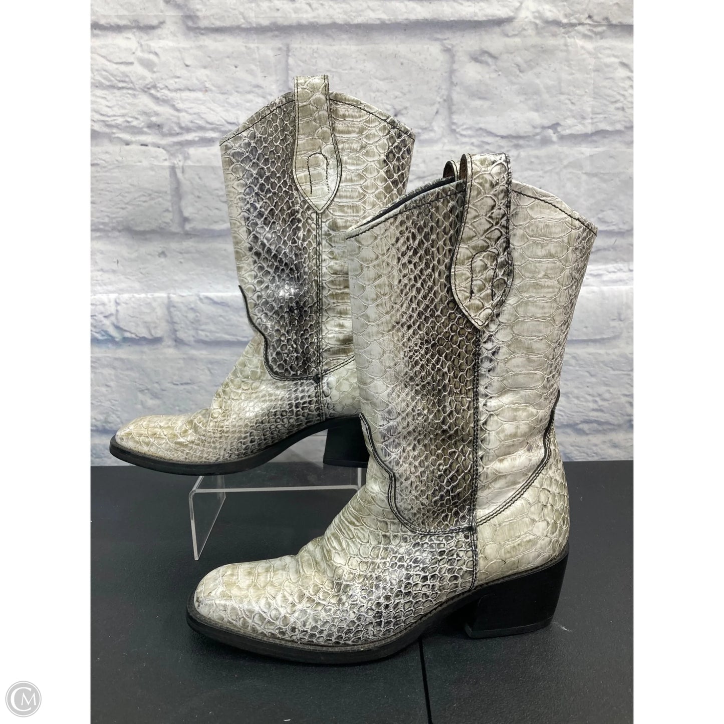 Boots Western By Tony Lama In Snakeskin Print, Size: 7