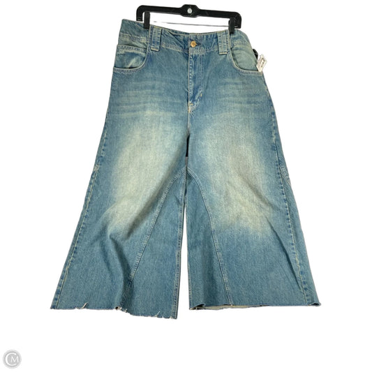 Jeans Wide Leg By We The Free In Blue Denim, Size: 14