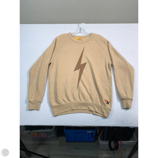 Sweatshirt Crewneck By Aviator Nation In Tan, Size: M
