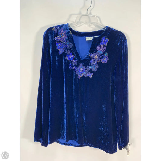 Top Long Sleeve By Chicos In Blue, Size: L