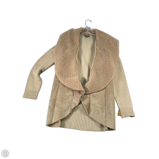 Sweater Cardigan Designer By Neiman Marcus In Tan, Size: S