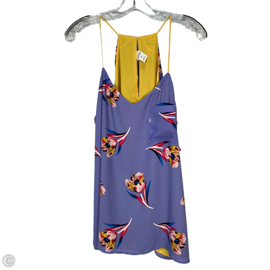 Blouse Sleeveless By Express In Purple & Yellow, Size: L