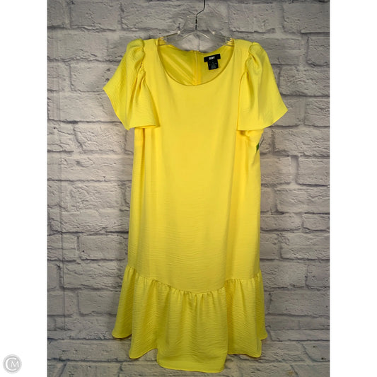 Dress Casual Short By Dkny In Yellow, Size: L