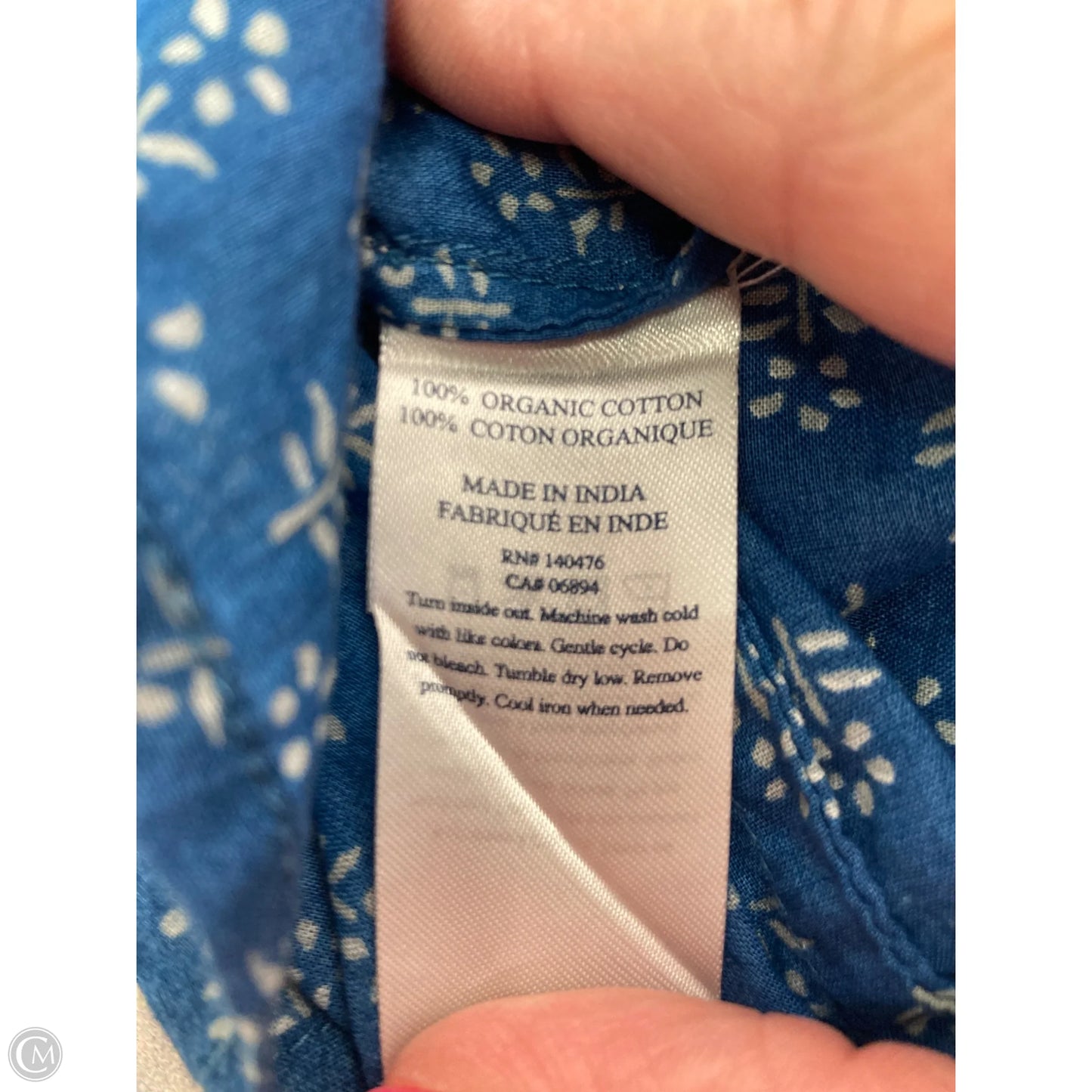 Top Long Sleeve By Faherty In Blue, Size: M