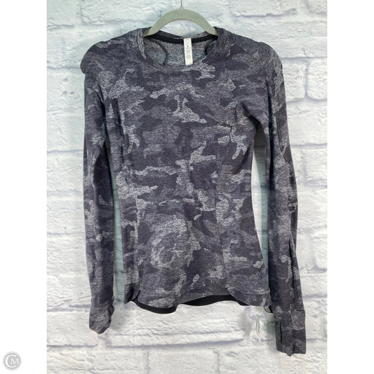 Athletic Top Long Sleeve Crewneck By Lululemon In Grey, Size: Xs