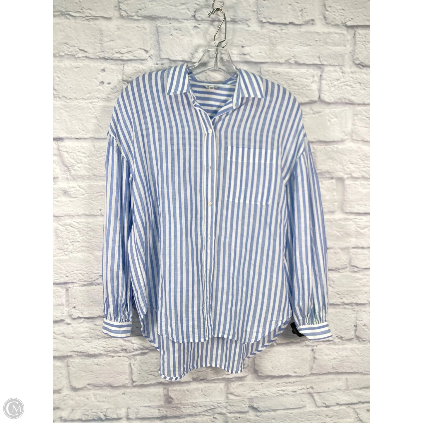 Tunic Long Sleeve By Rails In Blue & White, Size: Xs