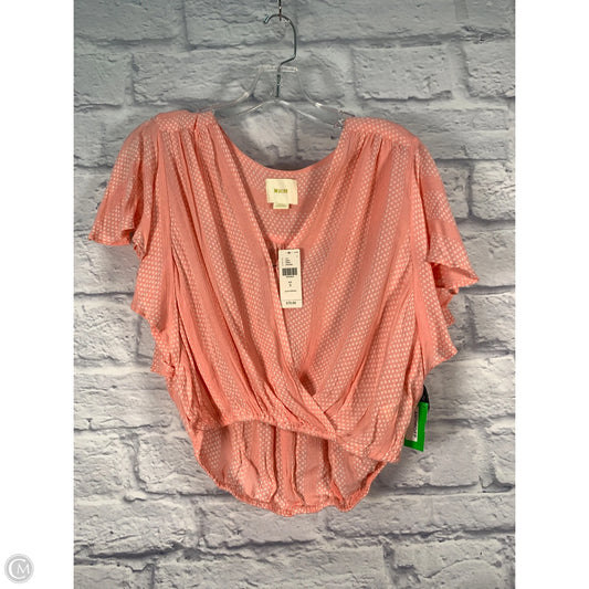 Top Short Sleeve By Maeve In Pink, Size: S