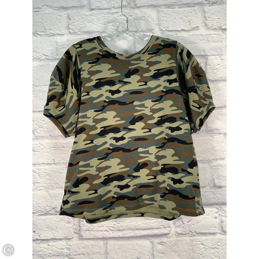 Top Short Sleeve By Velvet By Graham & Spencer In Camouflage Print, Size: L