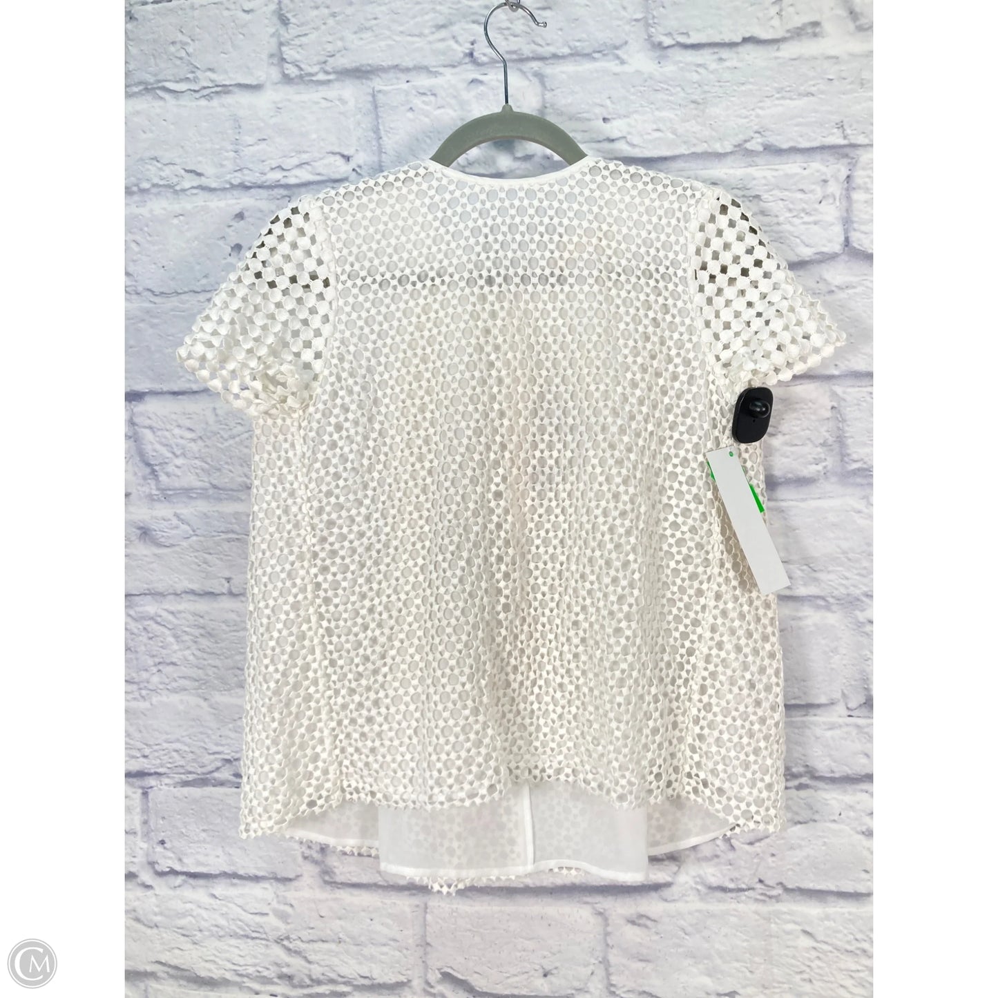 Top Short Sleeve Designer By Tory Burch In White, Size: Xs