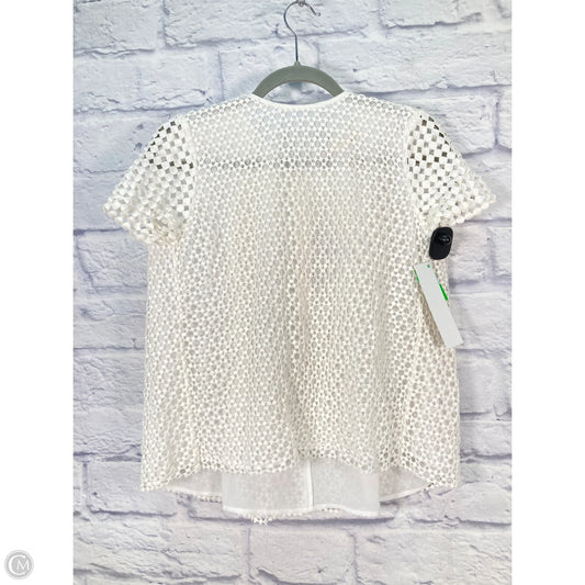 Top Short Sleeve Designer By Tory Burch In White, Size: Xs