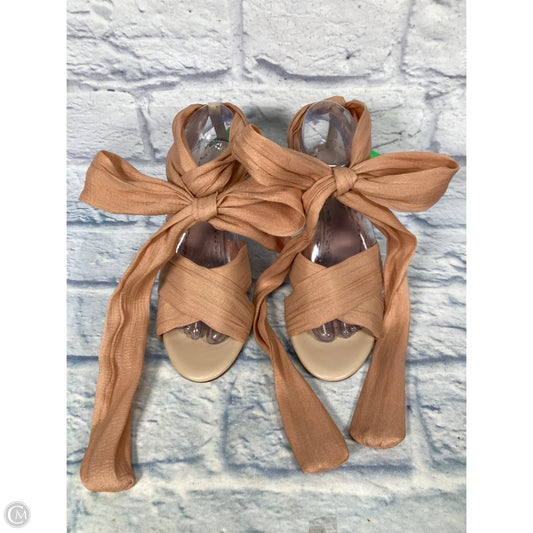 Sandals Heels Stiletto By Muse In Cream, Size: 9.5