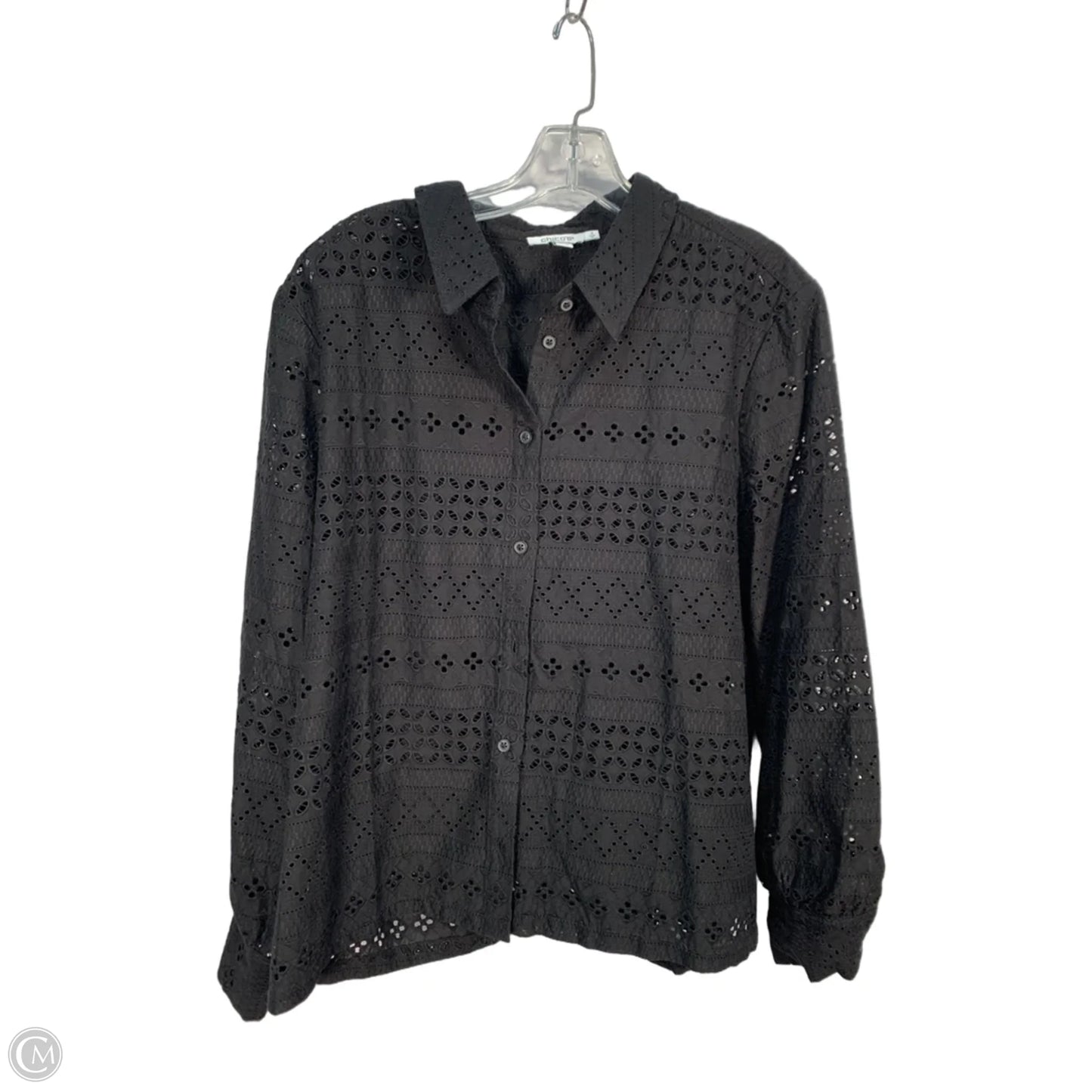 Top Long Sleeve By Chicos In Black, Size: Xl